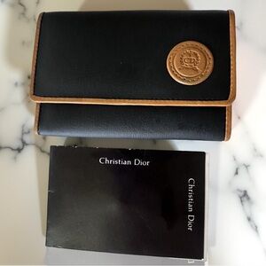 Christian Dior Soft Brown Leather Key Case / Card Wallet
